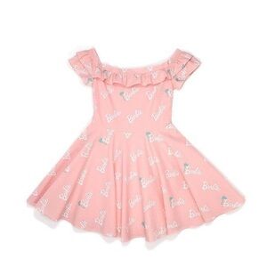 Loungefly Stitch Shoppe X Barbie Palm Tree Logo Lizzy Date Night Pink Dress